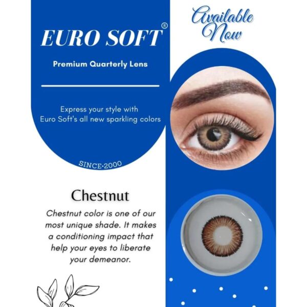 Euro Soft Azure Buy Online Women Contact Lenses for Girls (Blue, Emerald, Hazelnut, Chestnut, Ash Gray, Pearl Gray) - Image 3