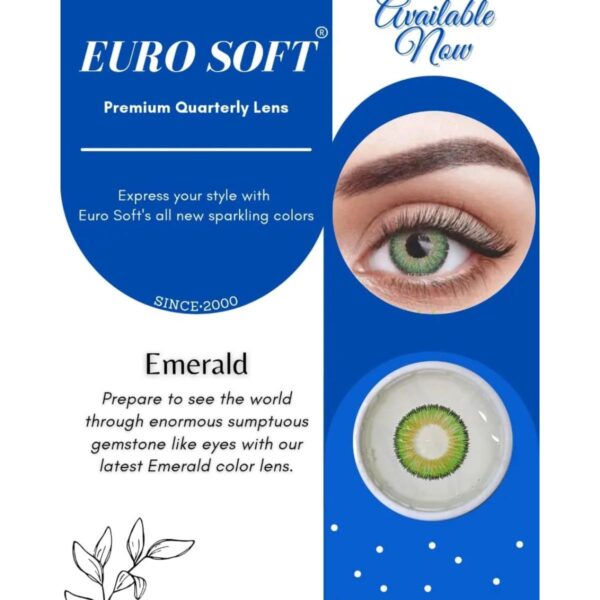 Euro Soft Azure Buy Online Women Contact Lenses for Girls (Blue, Emerald, Hazelnut, Chestnut, Ash Gray, Pearl Gray) - Image 4