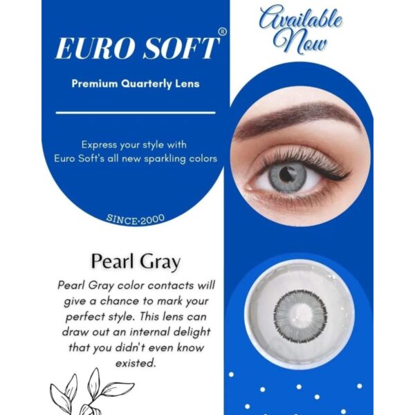 Euro Soft Azure Buy Online Women Contact Lenses for Girls (Blue, Emerald, Hazelnut, Chestnut, Ash Gray, Pearl Gray) - Image 6