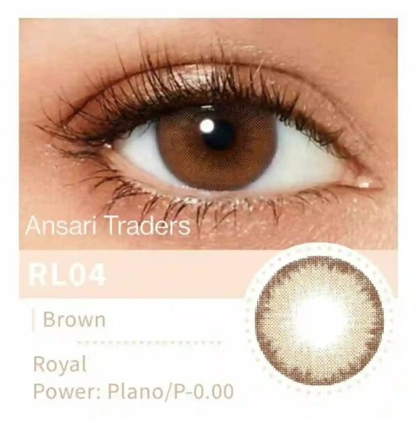 RL04 Royal Brown Plano Women Contact Lenses for Girls - Image 2