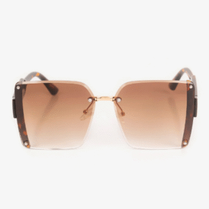 Stylish brown square sunglasses for women with UV400 protection