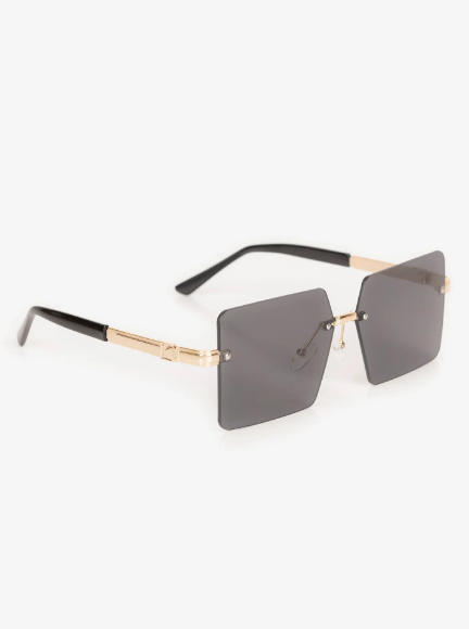 Chic Rimless Square Sunglasses - UV400 Protection | Unisex - Image 3
