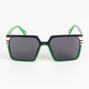 Chic Green Edge Square Sunglasses - UV400 Protection & Modern Style