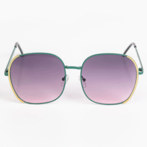 Gradient Lens Sunglasses for Women, Green Frame with UV400 Protection