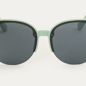 Green Browline Sunglasses for Women with Gold Accents