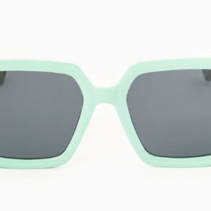 Mint Green Geometric Oversized Sunglasses for Women - Chic UV400 Protection