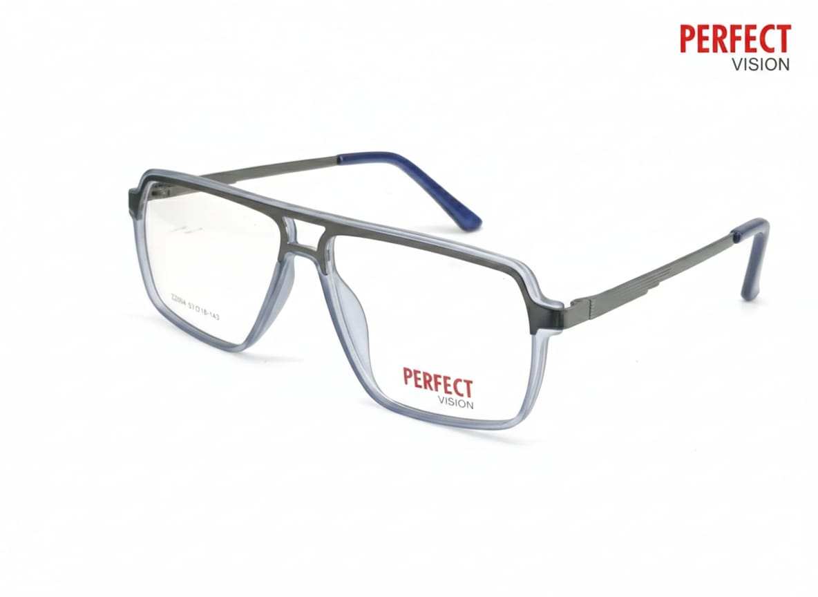 Buy Full Frame Grey Blue Eyeglasses for Men & Boys | Durable & Stylish Quality Frames - Image 4