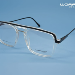 Worrdon Model 0004 clear black aviator eyeglasses – branded eyewear for men and women in Pakistan.