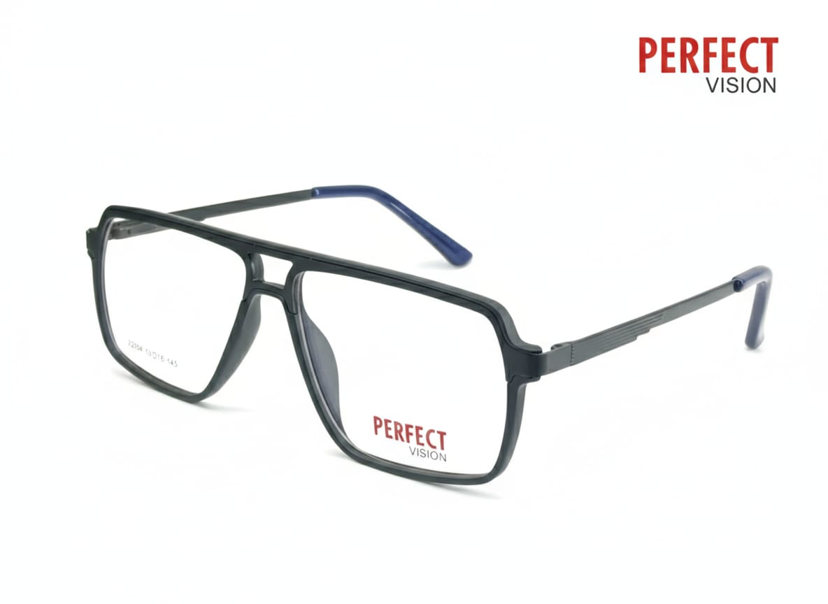 Buy Full Frame Grey Blue Eyeglasses for Men & Boys | Durable & Stylish Quality Frames - Image 7