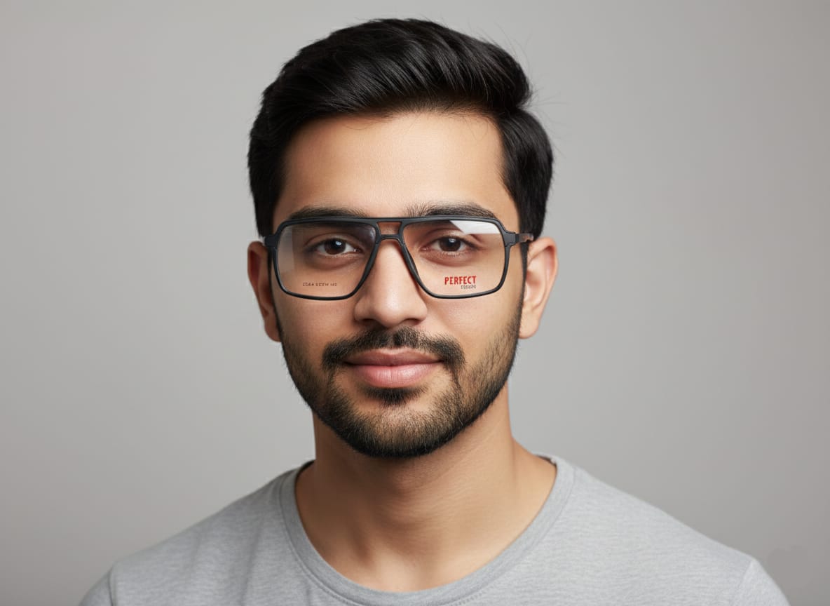 Buy Full Frame Grey Blue Eyeglasses for Men & Boys | Durable & Stylish Quality Frames - Image 8